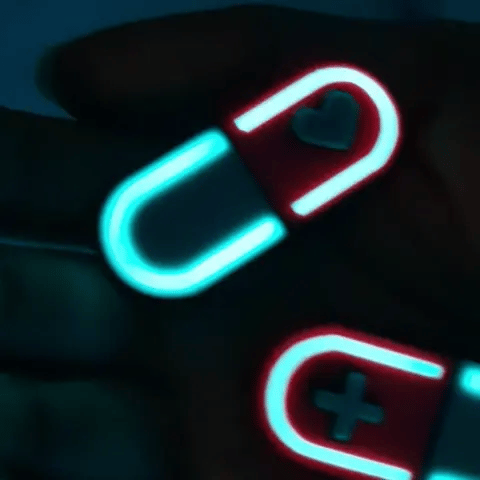 Glow Capsule Pill Hair Clip