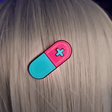 Glow Capsule Pill Hair Clip