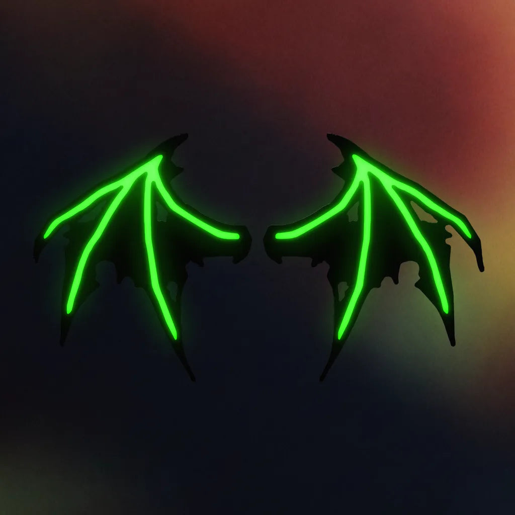Glow Bat Wing Hair Clip