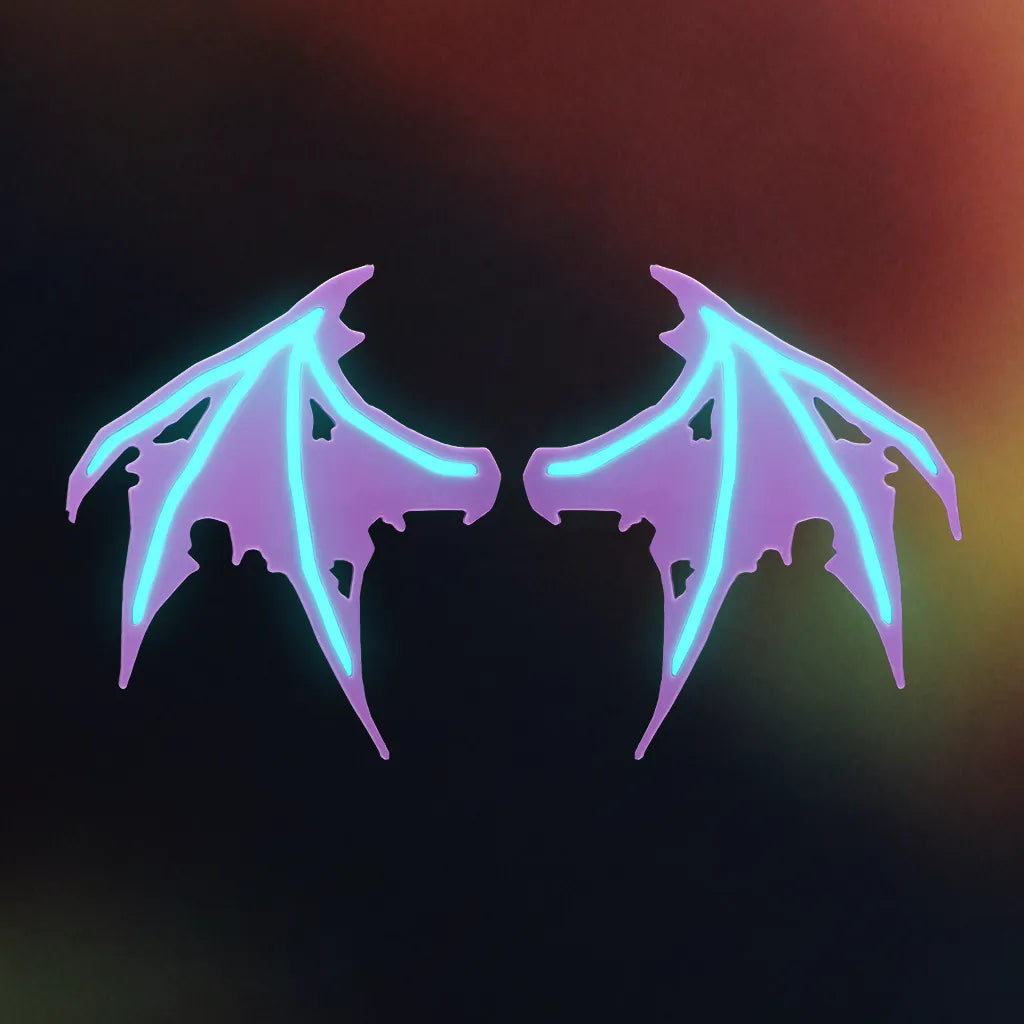 Glow Bat Wing Hair Clip