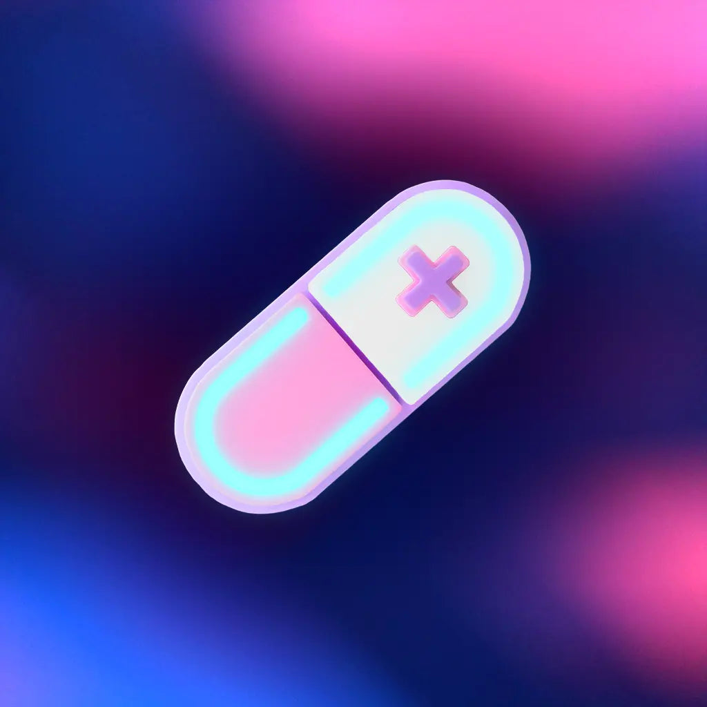 Glow Capsule Pill Hair Clip