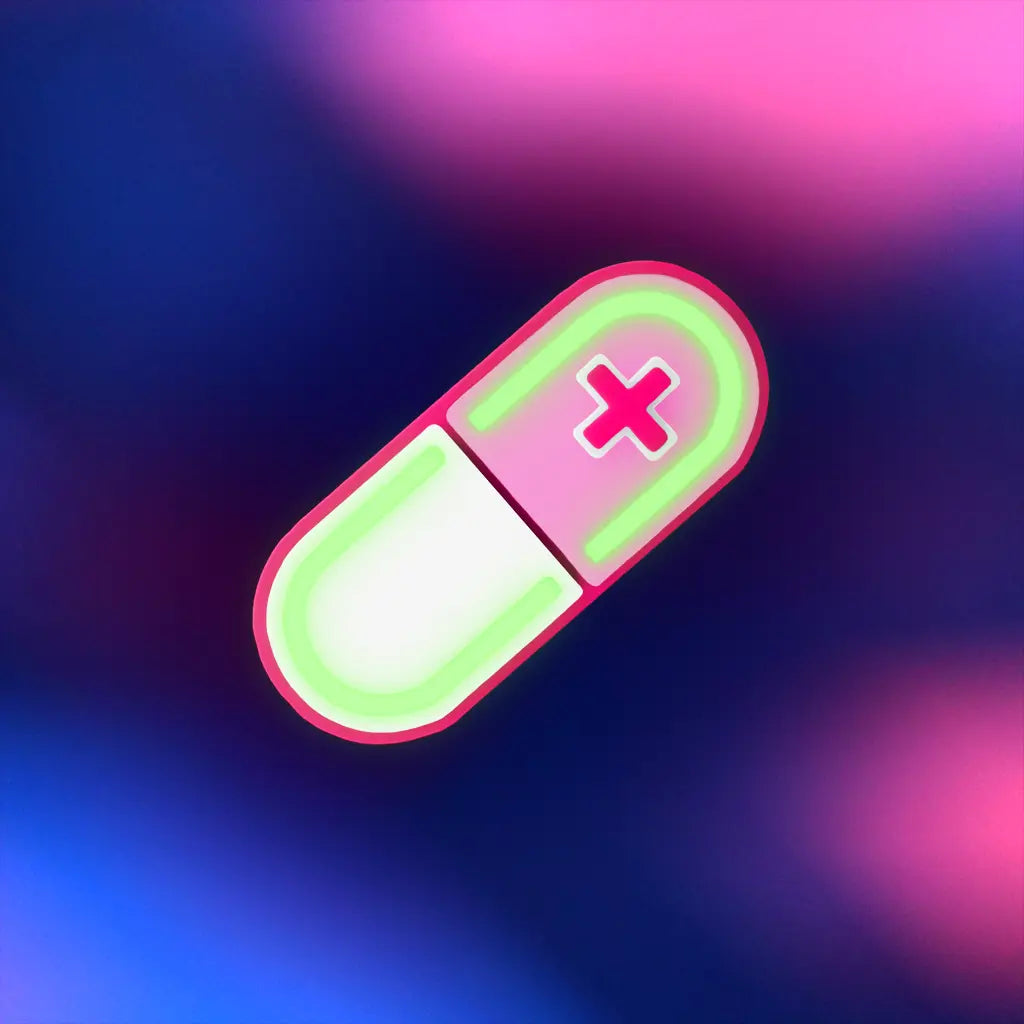 Glow Capsule Pill Hair Clip