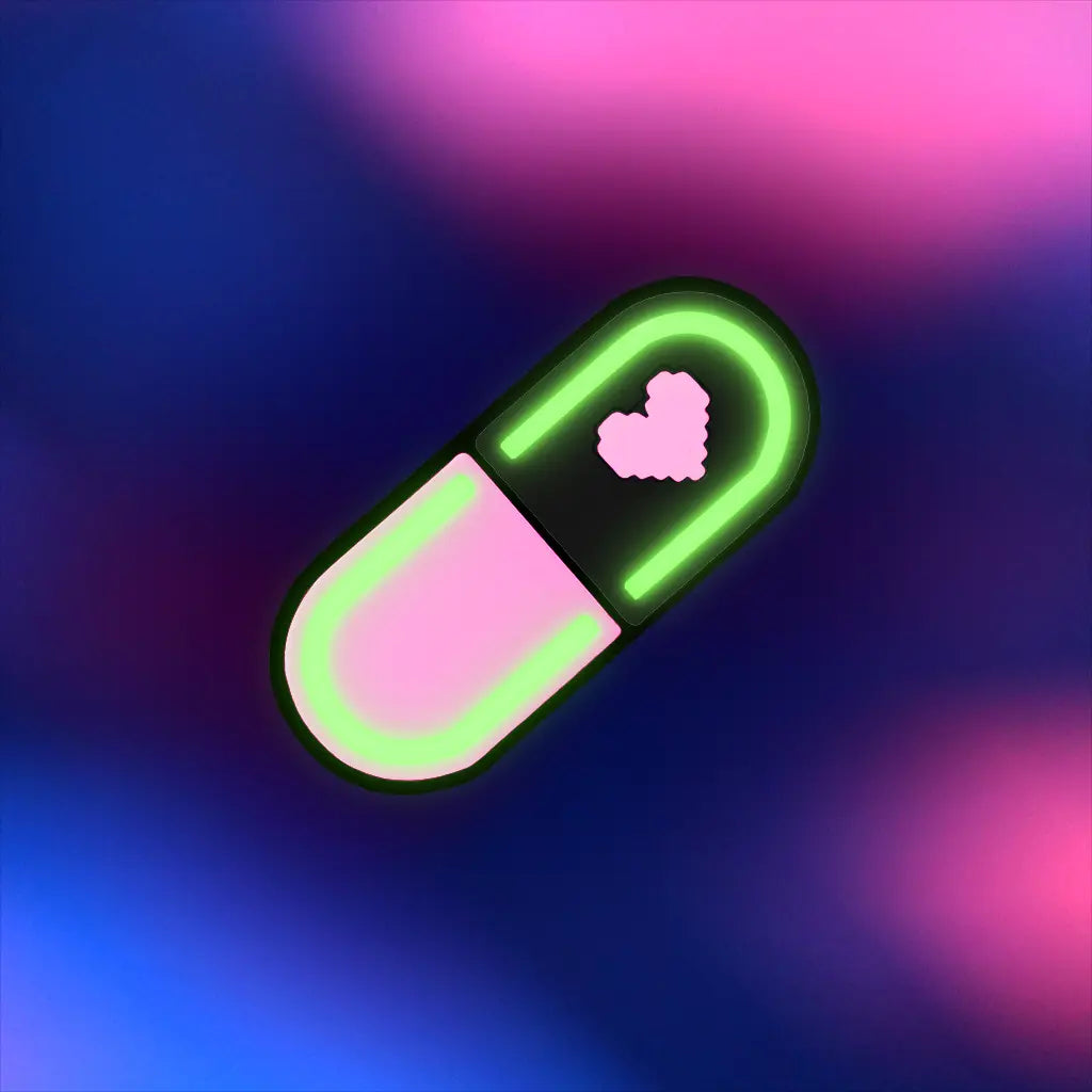 Glow Capsule Pill Hair Clip