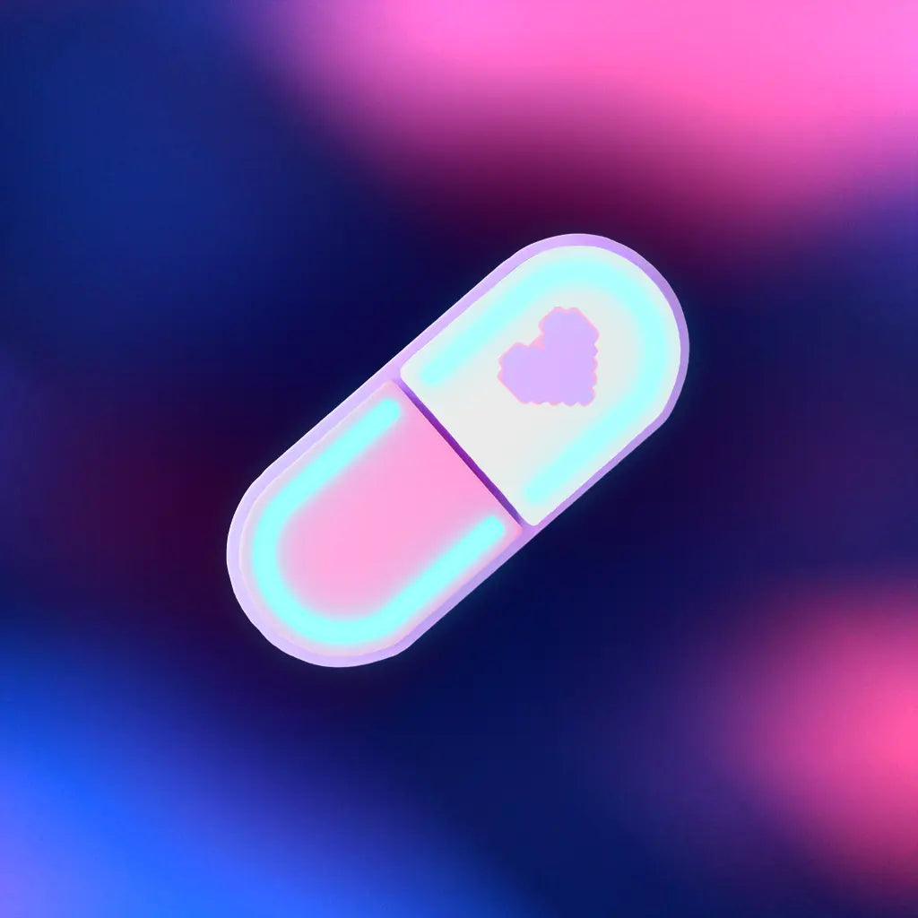 Glow Capsule Pill Hair Clip