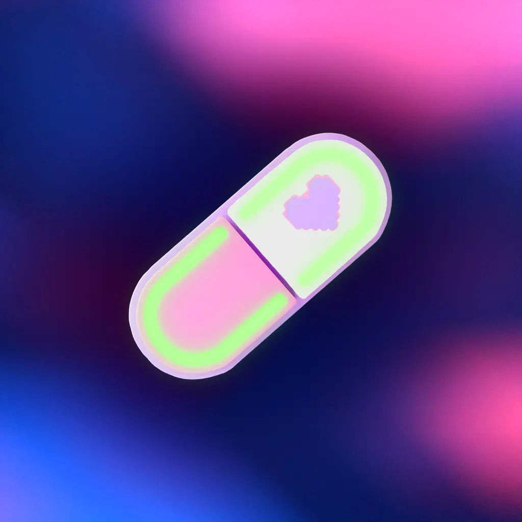 Glow Capsule Pill Hair Clip