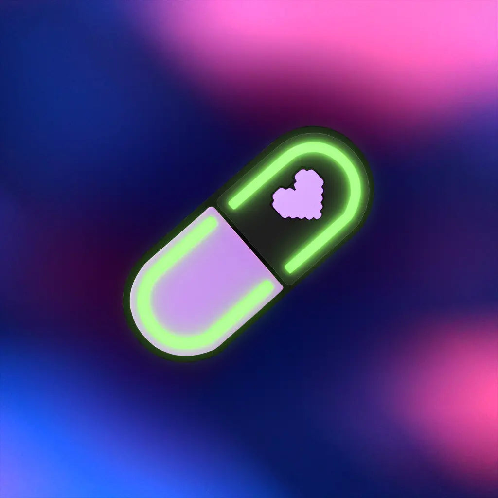 Glow Capsule Pill Hair Clip
