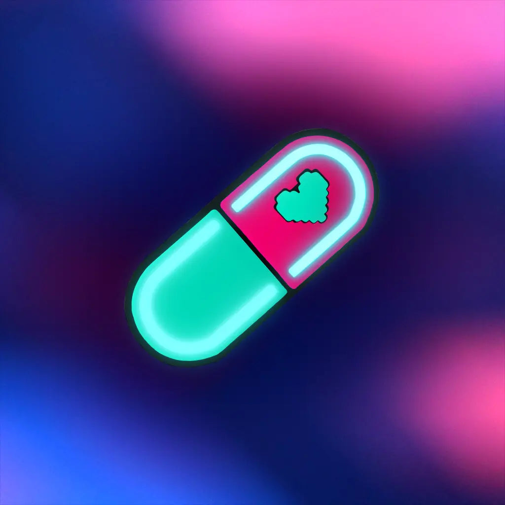 Glow Capsule Pill Hair Clip