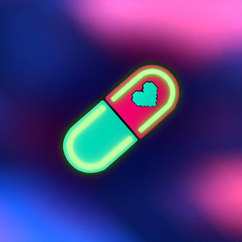 Glow Capsule Pill Hair Clip