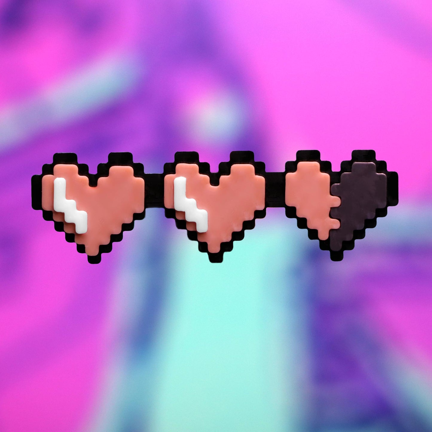 8-Bit Gamer Pixel Heart Hair Clip