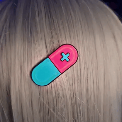 Glow Capsule Pill Hair Clip