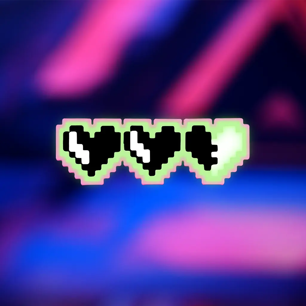 Glow 8-Bit Gamer Pixel Heart Hair Clip
