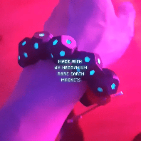 Mecha Core Magnetic Glow Bracelet & Emergency Hair Tie (3 in 1)