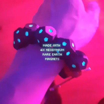 Mecha Core Magnetic Glow Bracelet & Emergency Hair Tie (3 in 1)