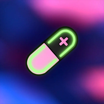 Glow Capsule Pill Hair Clip