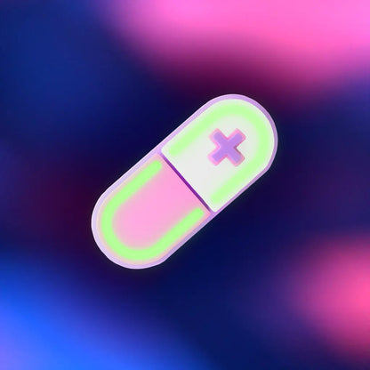 Glow Capsule Pill Hair Clip
