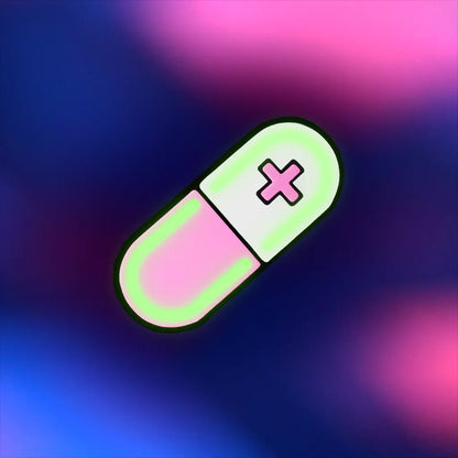 Glow Capsule Pill Hair Clip