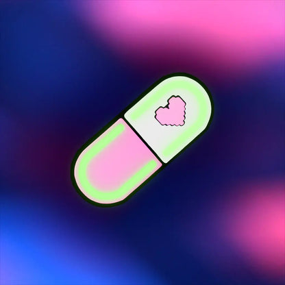 Glow Capsule Pill Hair Clip