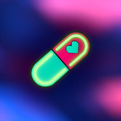 Glow Capsule Pill Hair Clip