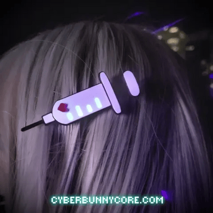 Cyber Syringe Hair Clip
