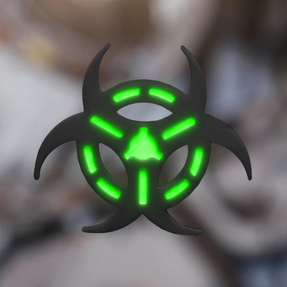 Neon Biohazard Hair Clip