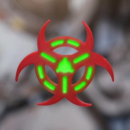 Neon Biohazard Hair Clip