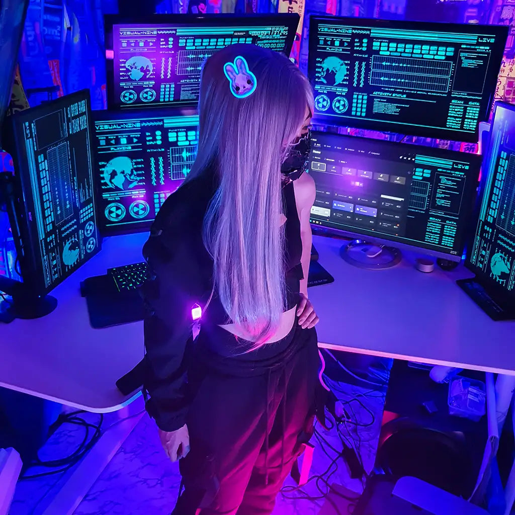 CyberBunny Hair Clip