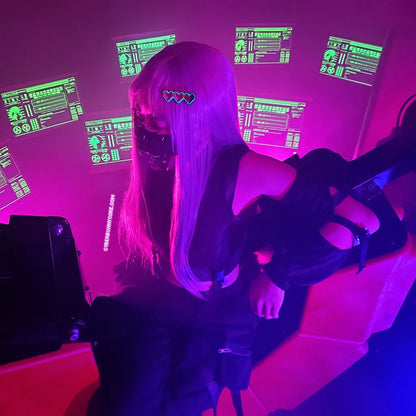 Glow 8-Bit Gamer Pixel Heart Hair Clip