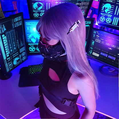 Cyber Syringe Hair Clip
